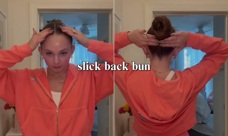 How to Get That Clean Girl Slick Back Bun in 5 Minutes